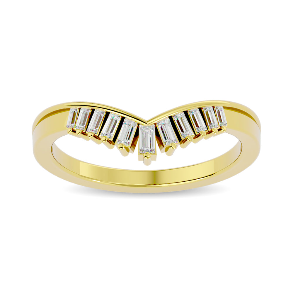Diamond Chevron Band 1/5 ct tw in 14K Yellow Gold