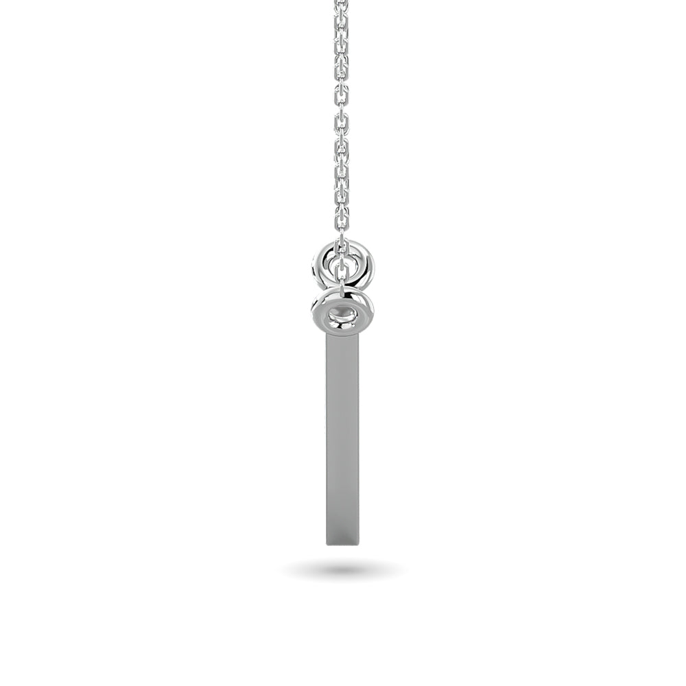 Diamond Tringle Pendant 1/10 Ct Tw In 10K White Gold