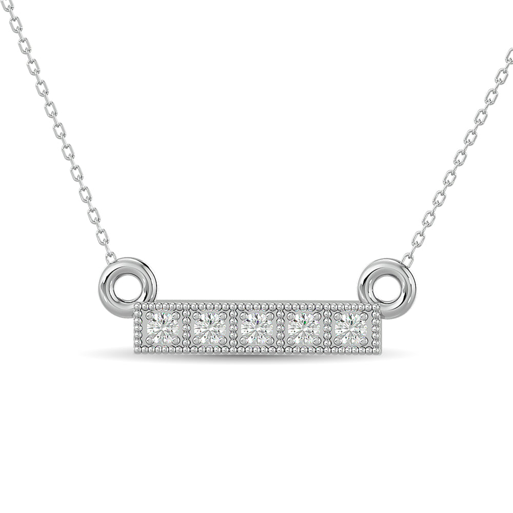 10KT WHITE GOLD 1/20CT TW DIAMOND PENDANT