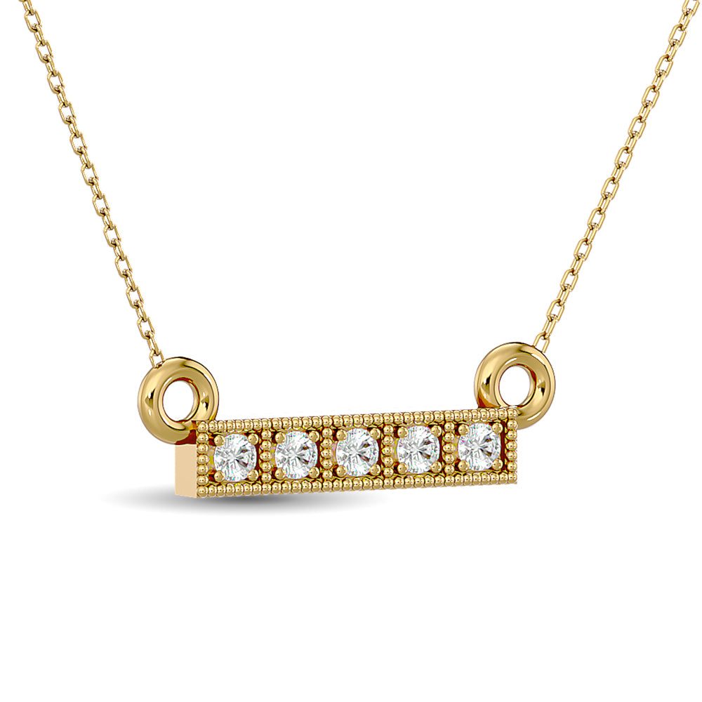 Diamond 1/20 Ct Tw Fashion Pendant In 10K Yellow Gold