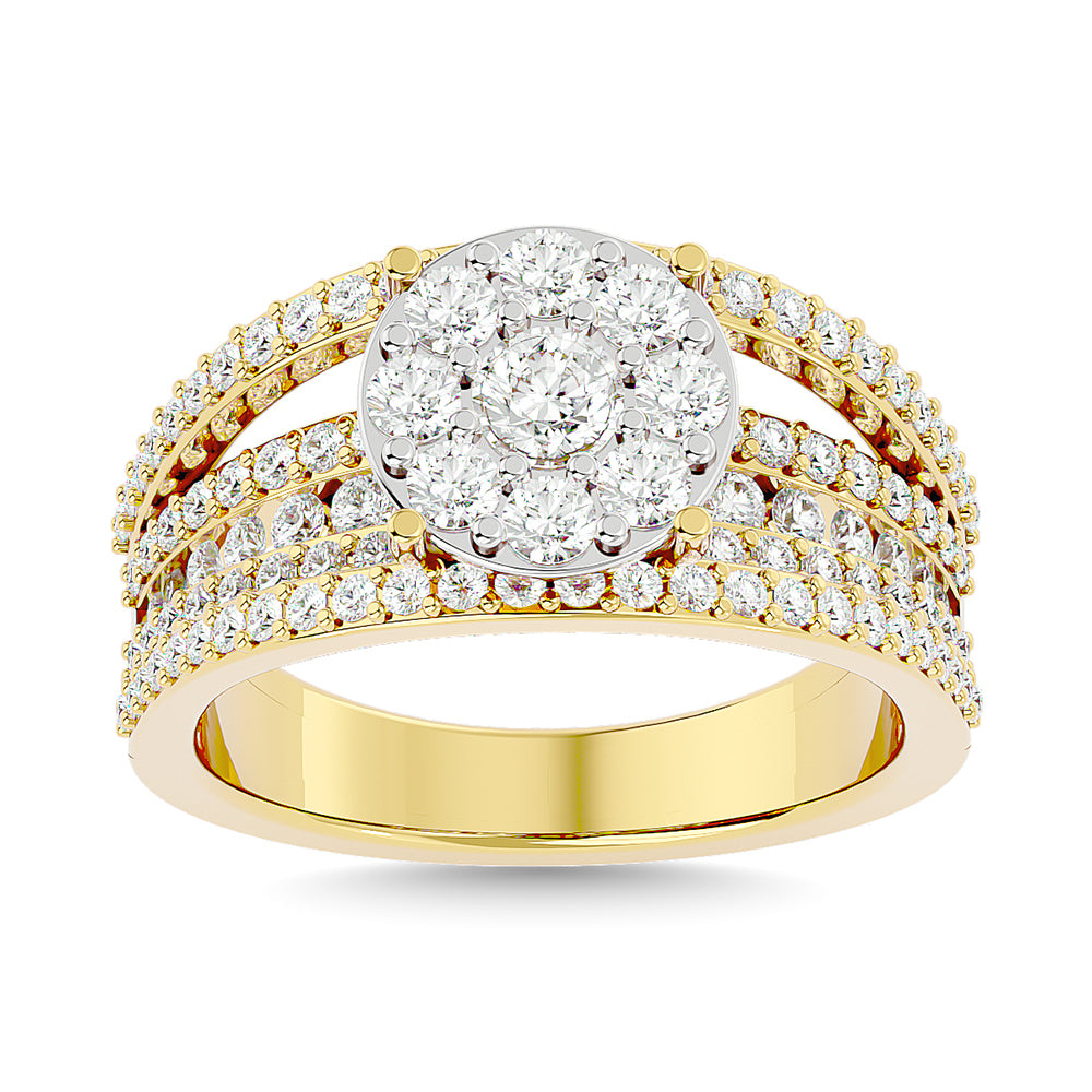 Diamond 1 1/2 Ct.Tw. Engagement Ring In 14K Yellow Gold
