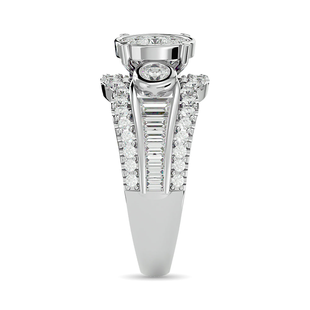 Diamond Engagement Ring 1 1/2 Ct Tw In 14K White Gold