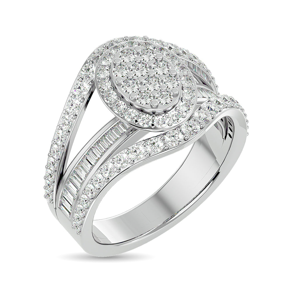Diamond Engagement Ring 1 1/2 Ct Tw In 14K White Gold