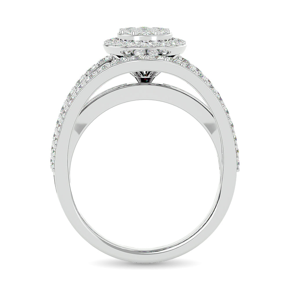 Diamond Engagement Ring 1 1/2 Ct Tw In 14K White Gold