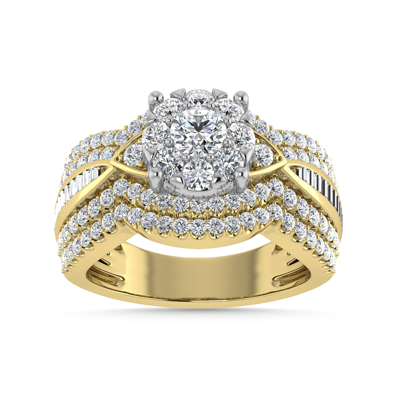 Diamond 1 1/2 Ct.Tw. Engagement Ring In 14K Yellow Gold