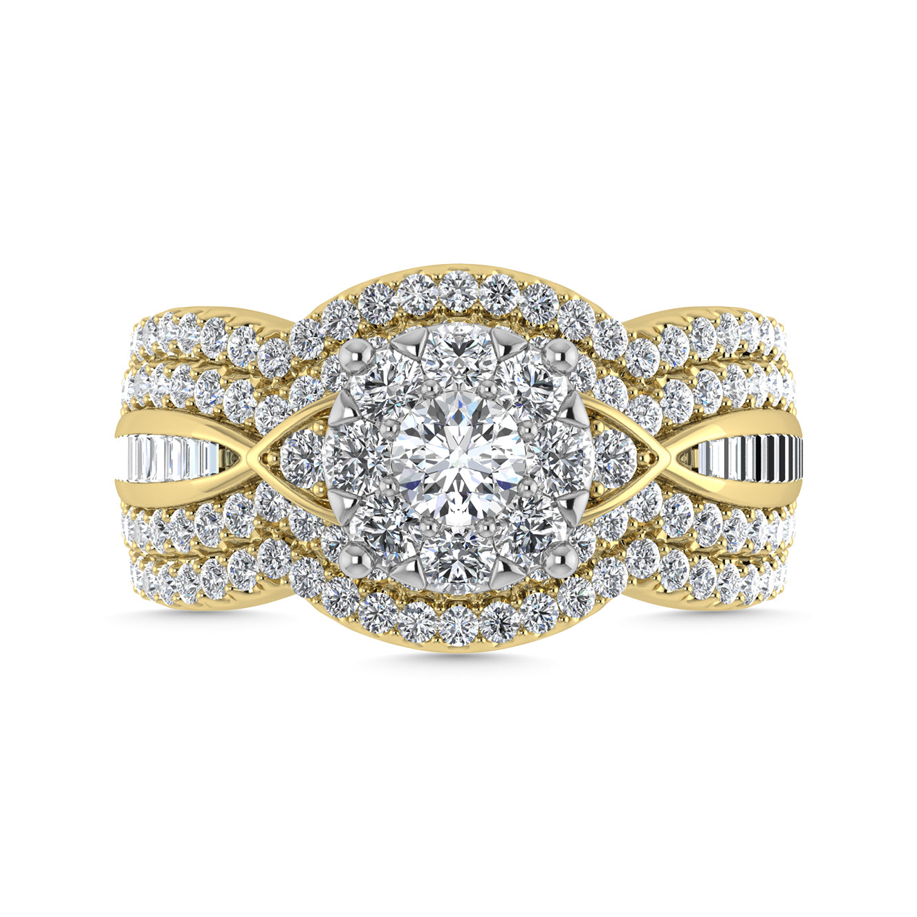 Diamond 1 1/2 Ct.Tw. Engagement Ring in 14K Yellow Gold