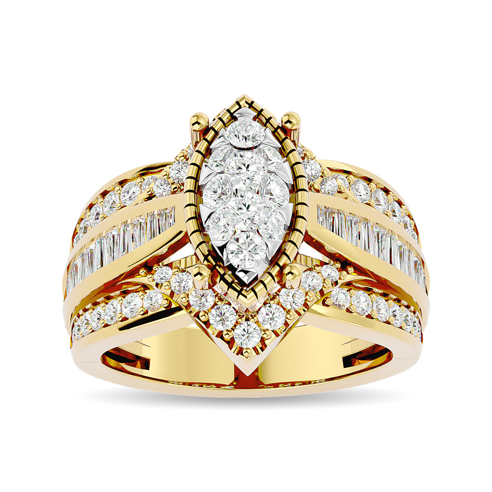 Diamond 1 1/2 Ct.Tw. Engagement Ring In 14K Yellow Gold