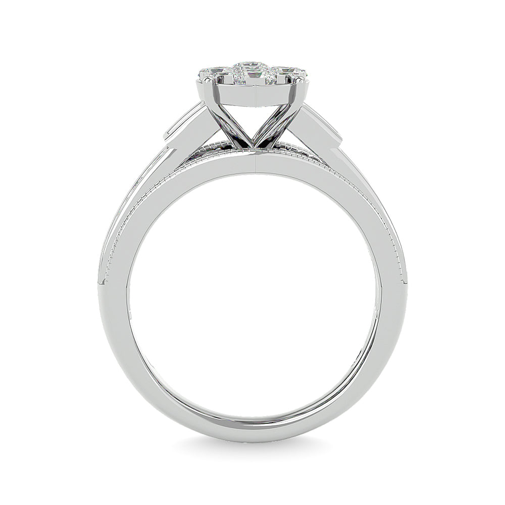 Diamond Engagement Ring 1 1/2 Ct Tw In 14K White Gold