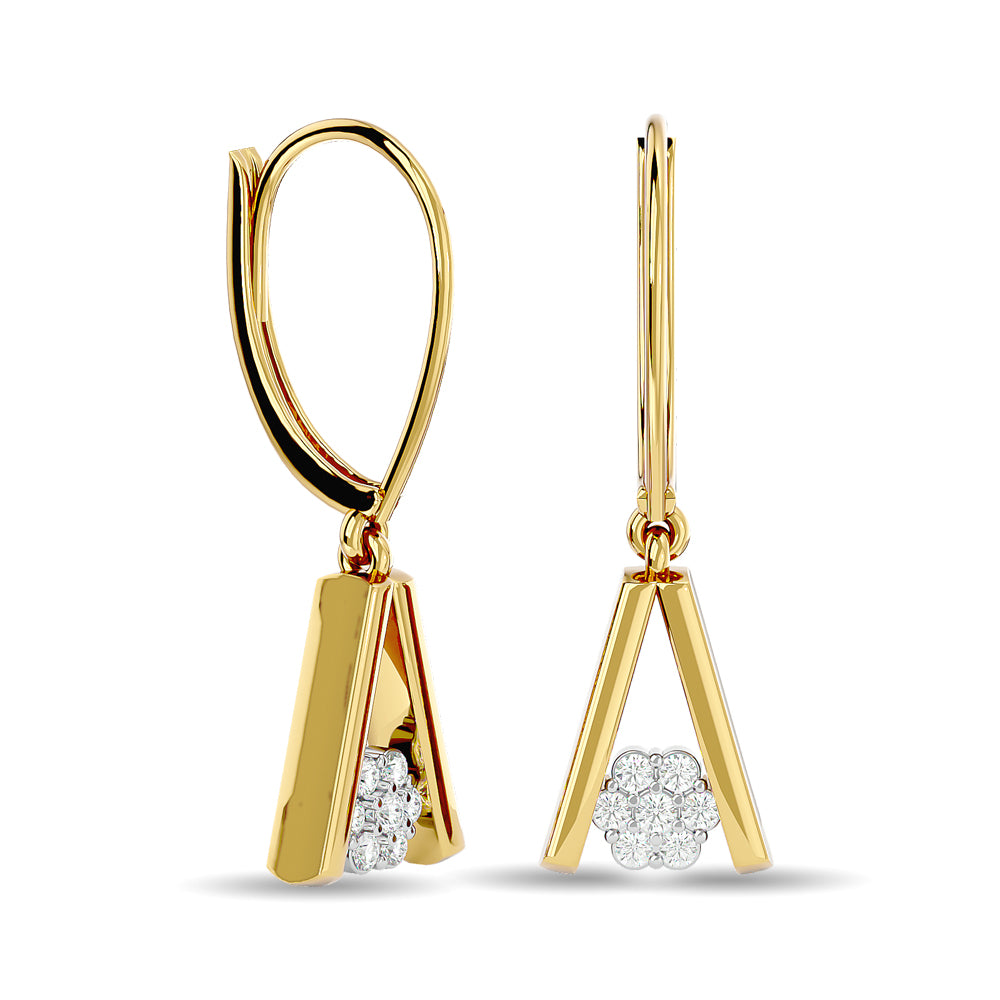 Diamond Fashion Earrings 1/10 Ct Tw In 10K Yellow Gold