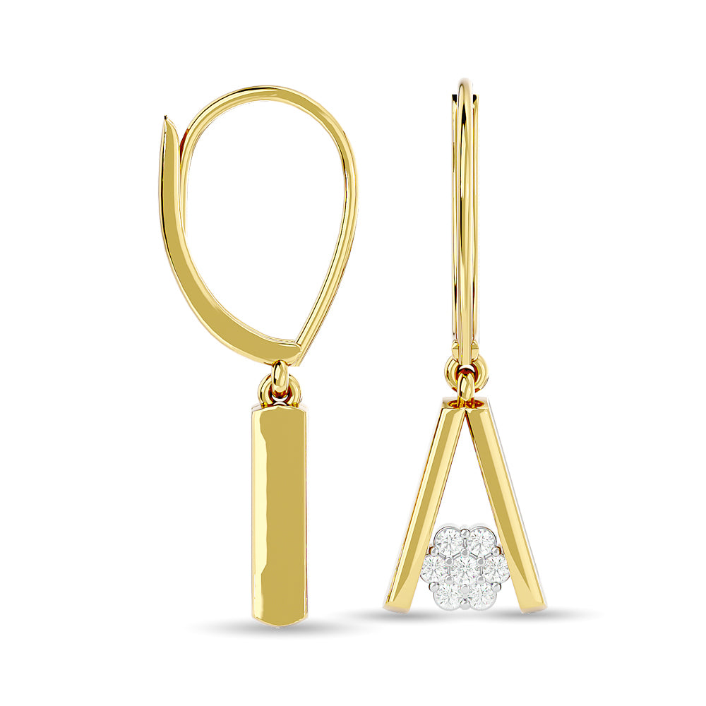 Diamond Fashion Earrings 1/10 Ct Tw In 10K Yellow Gold