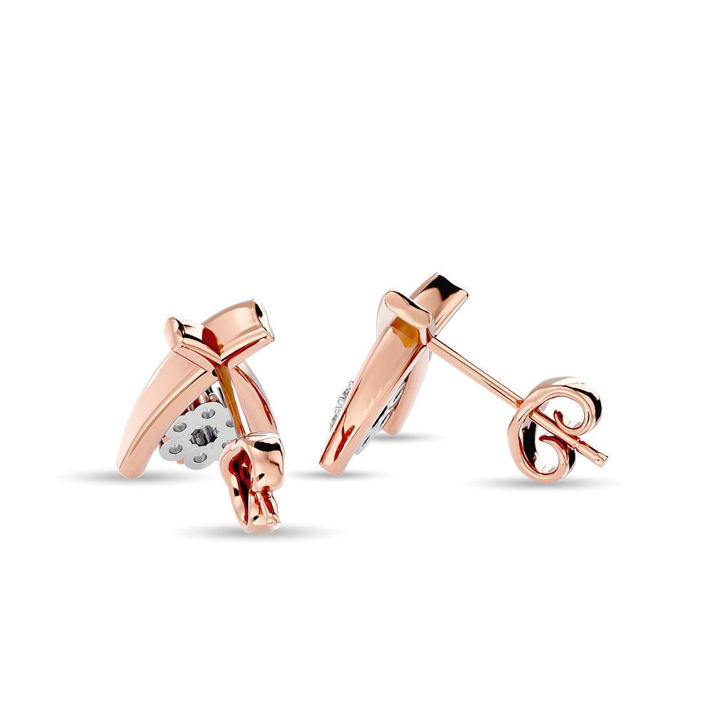 Diamond Fashion Earrings 1/10 Ct Tw In 10K Rose Gold