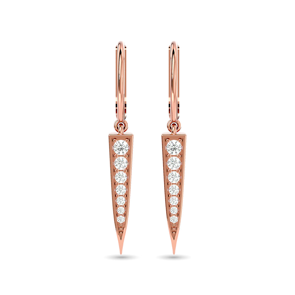 Diamond Fashion Earrings 1/6 Ct Tw In 10K Rose Gold