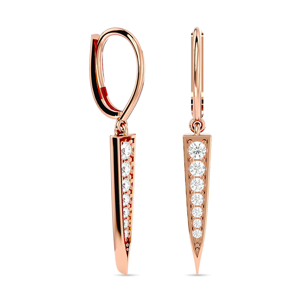 Diamond Fashion Earrings 1/6 Ct Tw In 10K Rose Gold