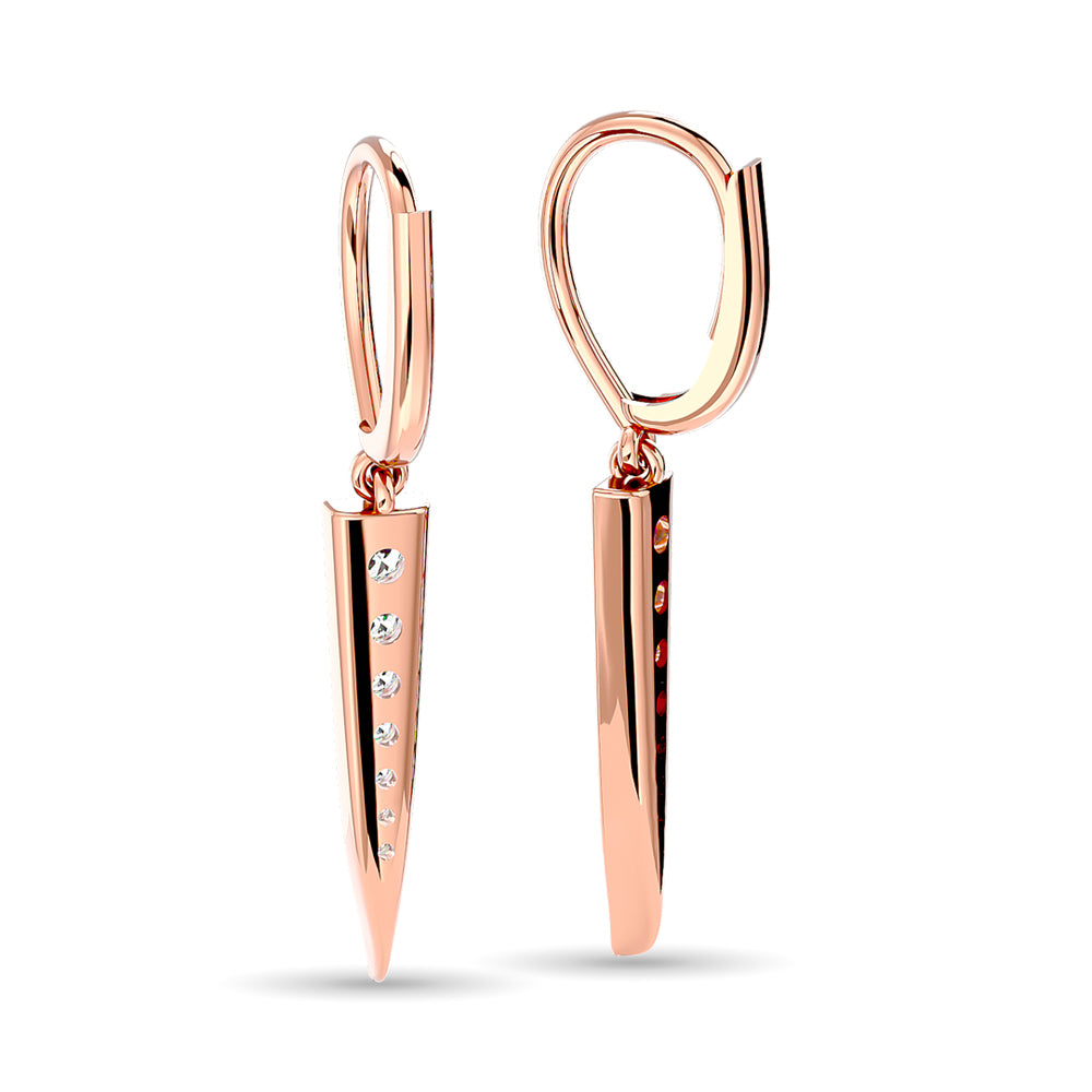 Diamond Fashion Earrings 1/6 Ct Tw In 10K Rose Gold