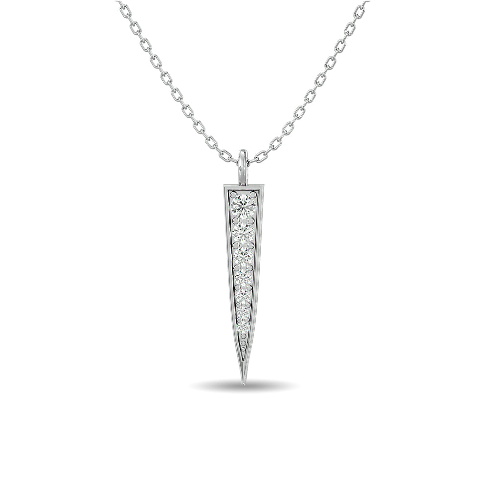 Diamond Fashion Pendant 1/6 ct tw in 10K White Gold