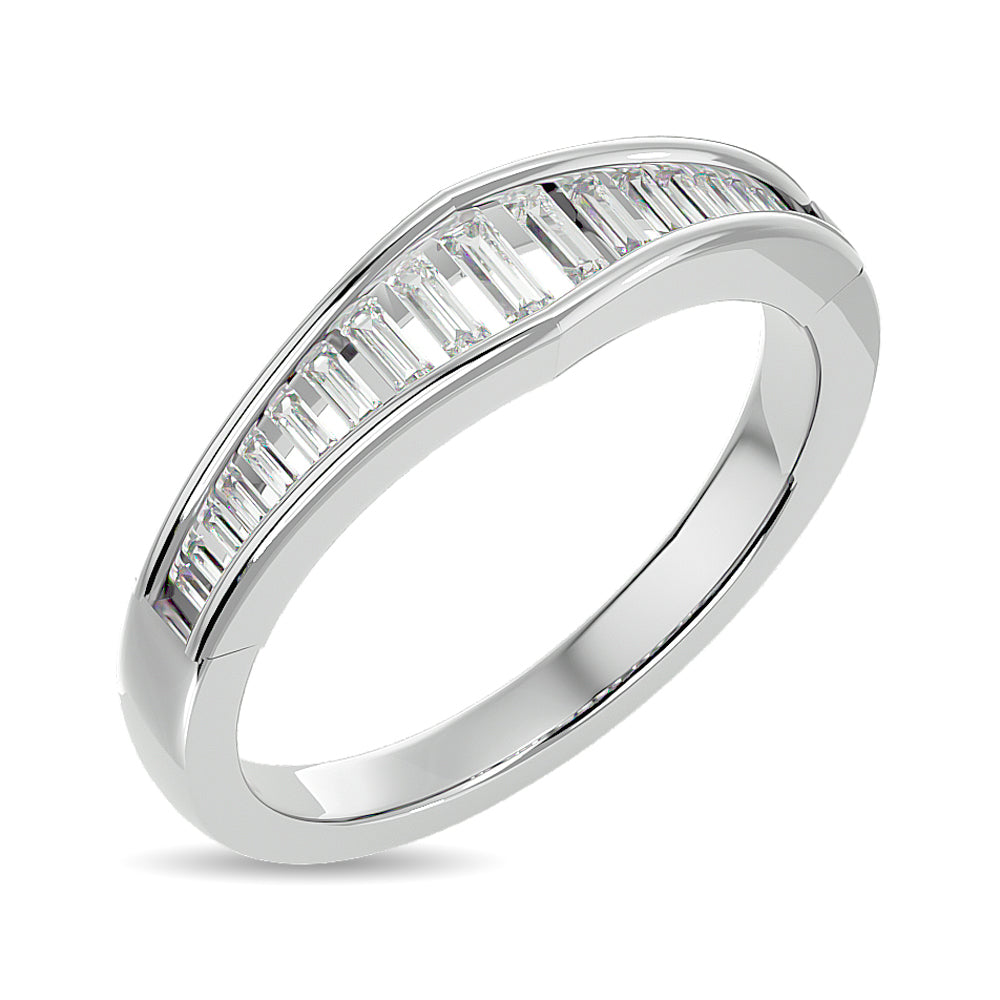Diamond 3/8 Ct Tw Band Ring In 14K White Gold