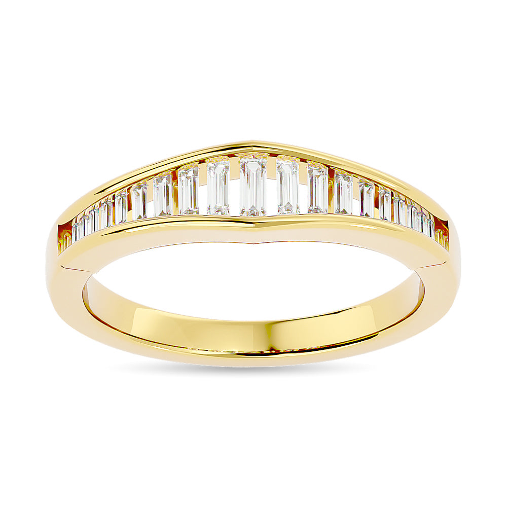 Diamond 3/8 Ct.Tw. Ladies Wedding Band In 14K Yellow Gold