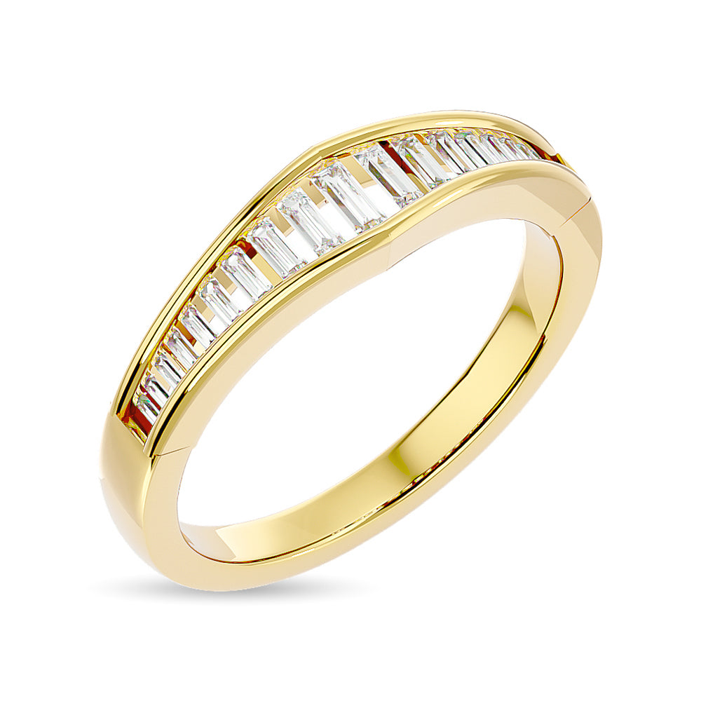 Diamond 3/8 Ct.Tw. Ladies Wedding Band In 14K Yellow Gold