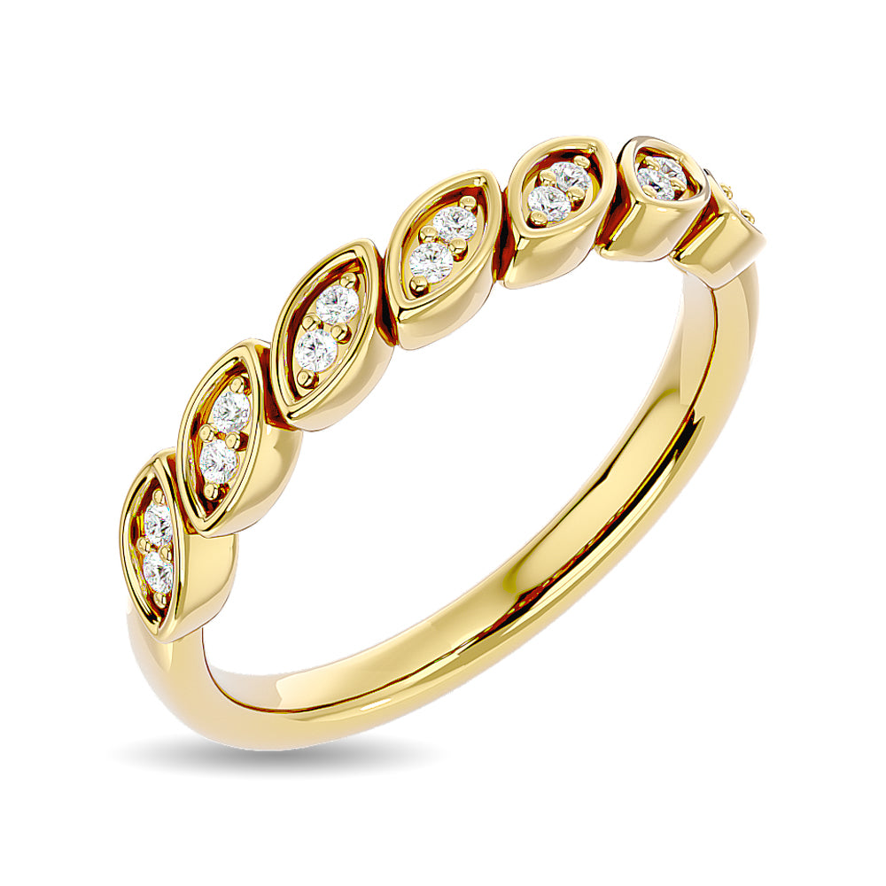 Diamond 1/10 Ct Tw Stackable Ring In 14K Yellow Gold