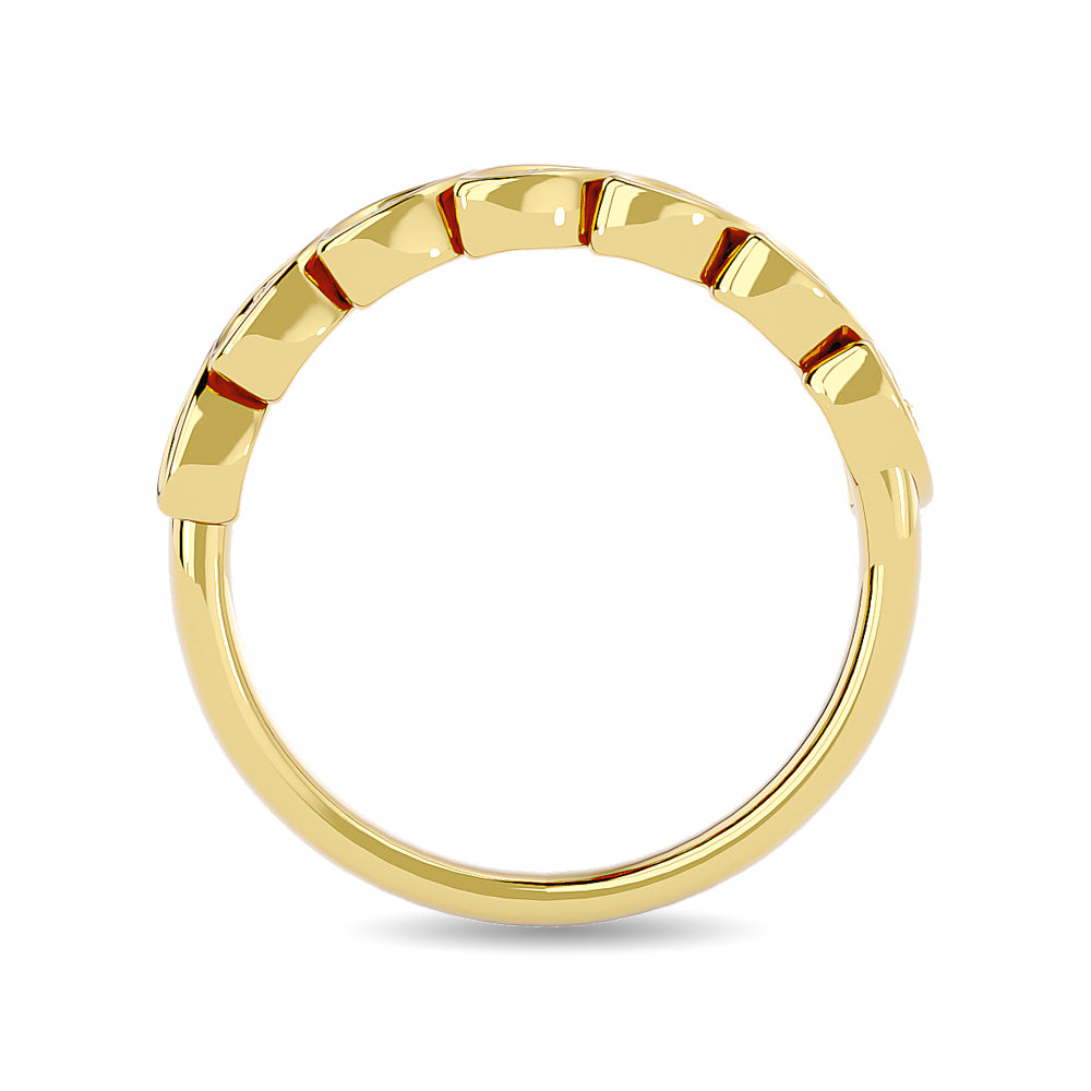 Diamond 1/10 Ct Tw Stackable Ring In 14K Yellow Gold