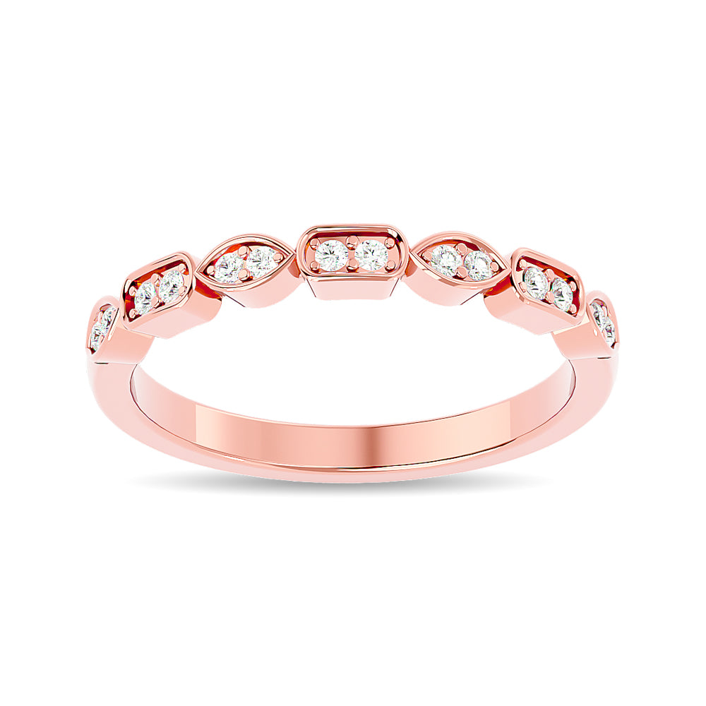 Diamond 1/8 Ct Tw Stackable Ring In 14K Rose Gold