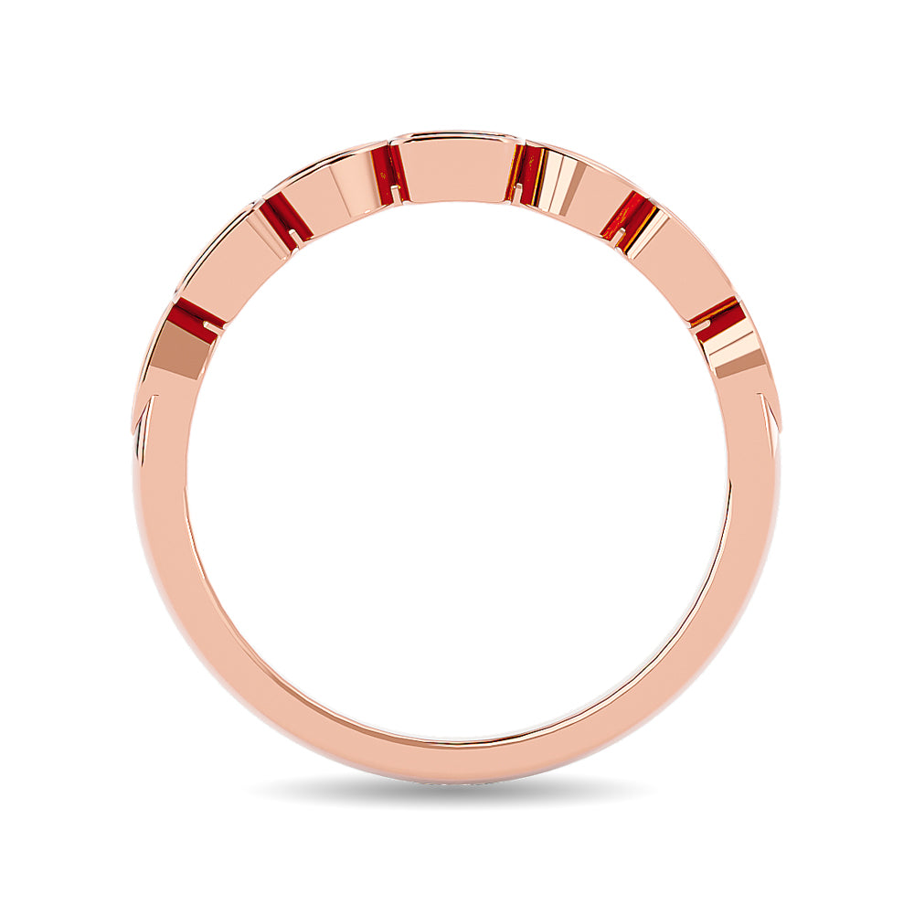Diamond 1/8 Ct Tw Stackable Ring In 14K Rose Gold