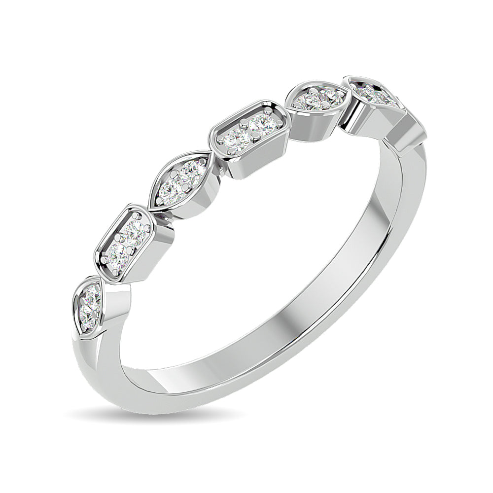 Diamond 1/8 Ct Tw Stackable Ring In 14K White Gold