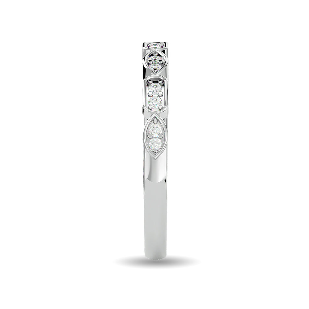 Diamond 1/8 Ct Tw Stackable Ring In 14K White Gold
