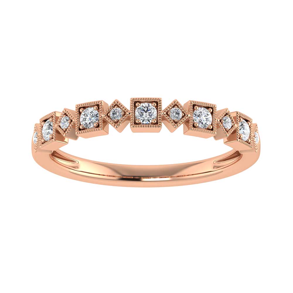 Diamond 1/8 ct tw Stackable Ring in 14K Rose Gold