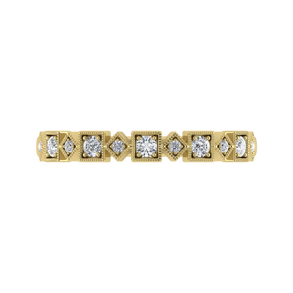 Diamond 1/8 Ct Tw Stackable Ring In 14K Yellow Gold