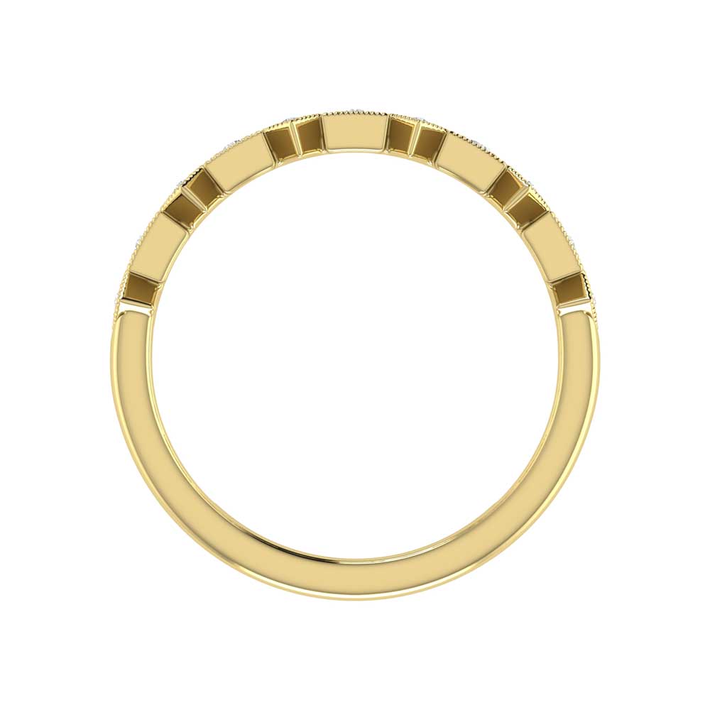 Diamond 1/8 Ct Tw Stackable Ring In 14K Yellow Gold