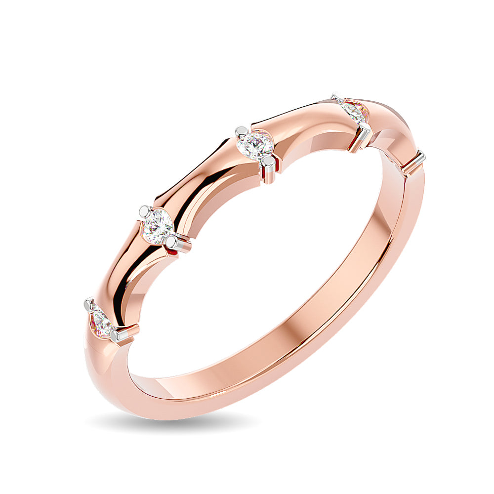 Diamond 1/8 Ct Tw Stackable Ring In 14K Rose Gold