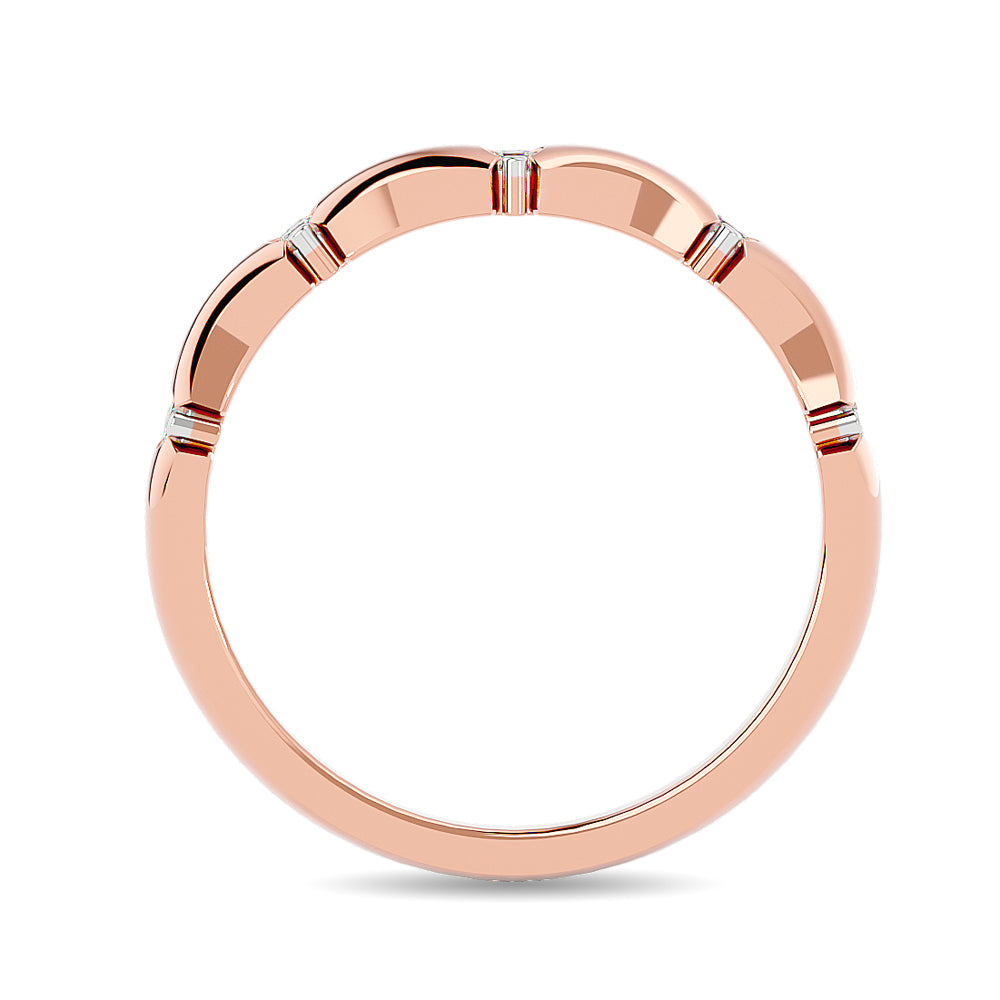 Diamond 1/8 Ct Tw Stackable Ring In 14K Rose Gold