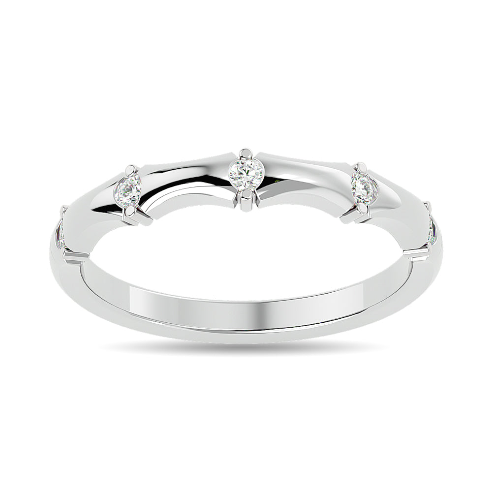 Diamond 1/8 Ct Tw Stackable Ring In 14K White Gold