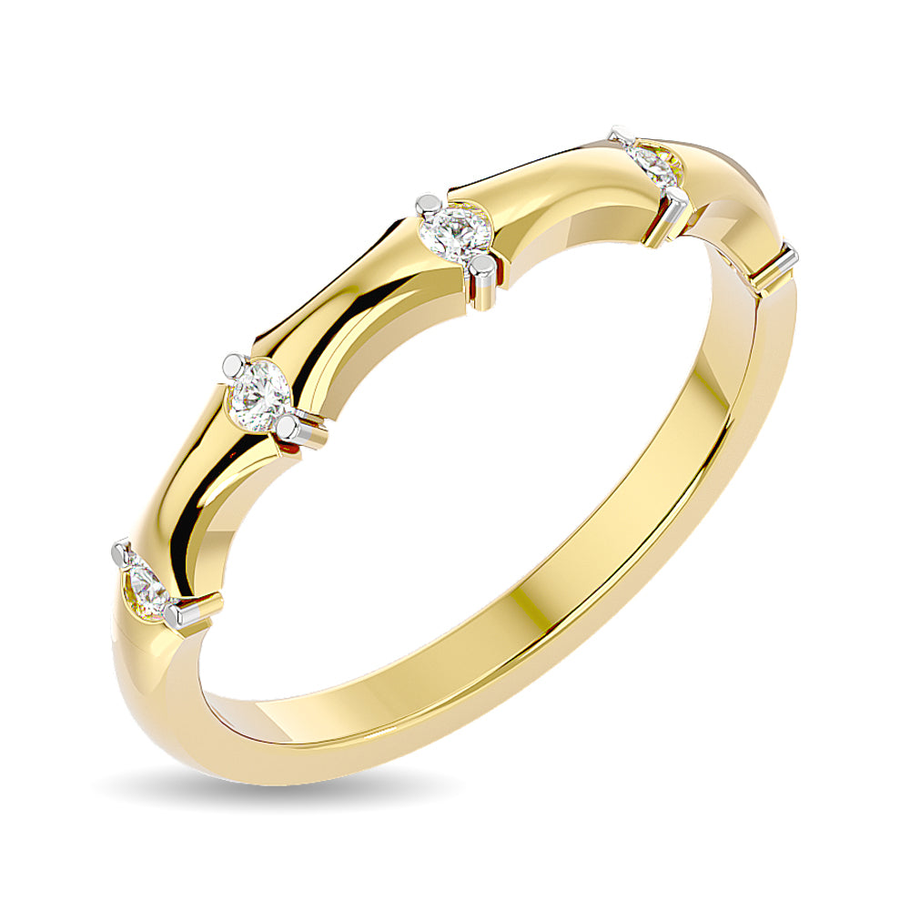 Diamond 1/8 Ct Tw Stackable Ring In 14K Yellow Gold