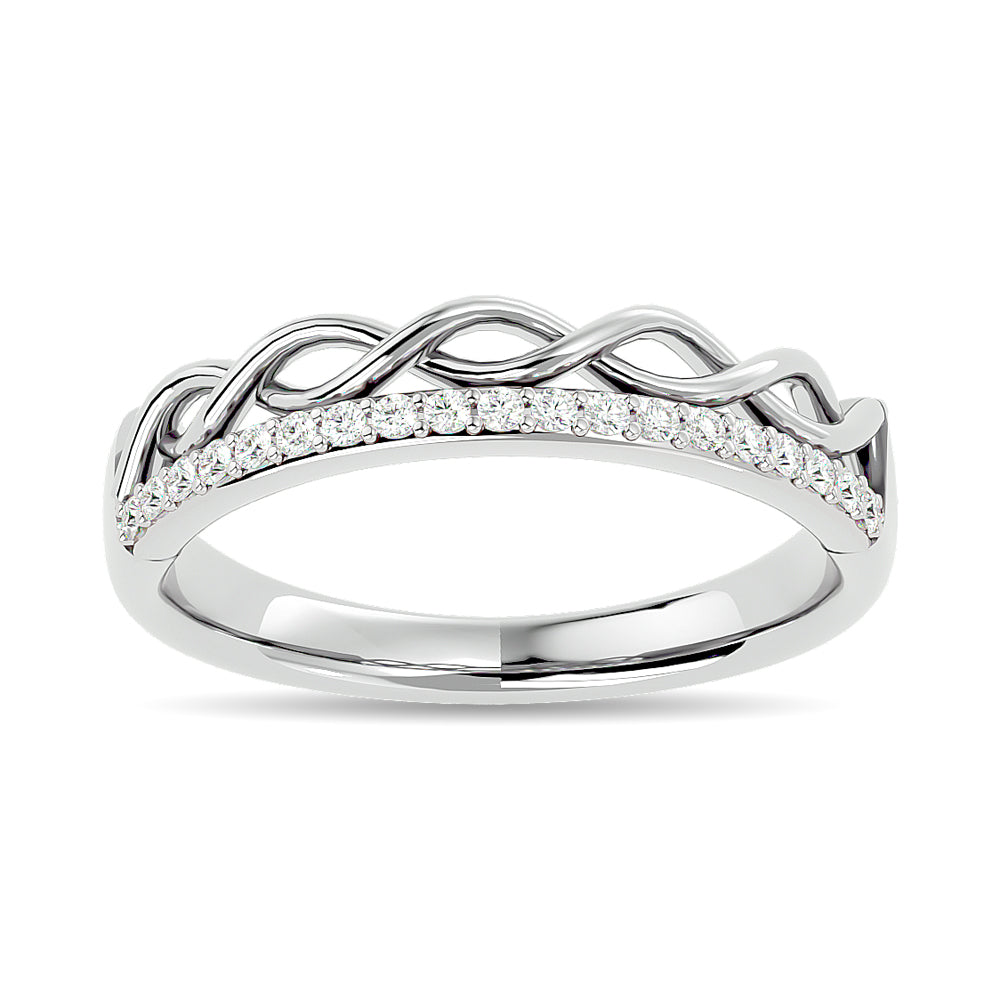 Diamond 1/8 Ct Tw Stackable Ring In 14K White Gold