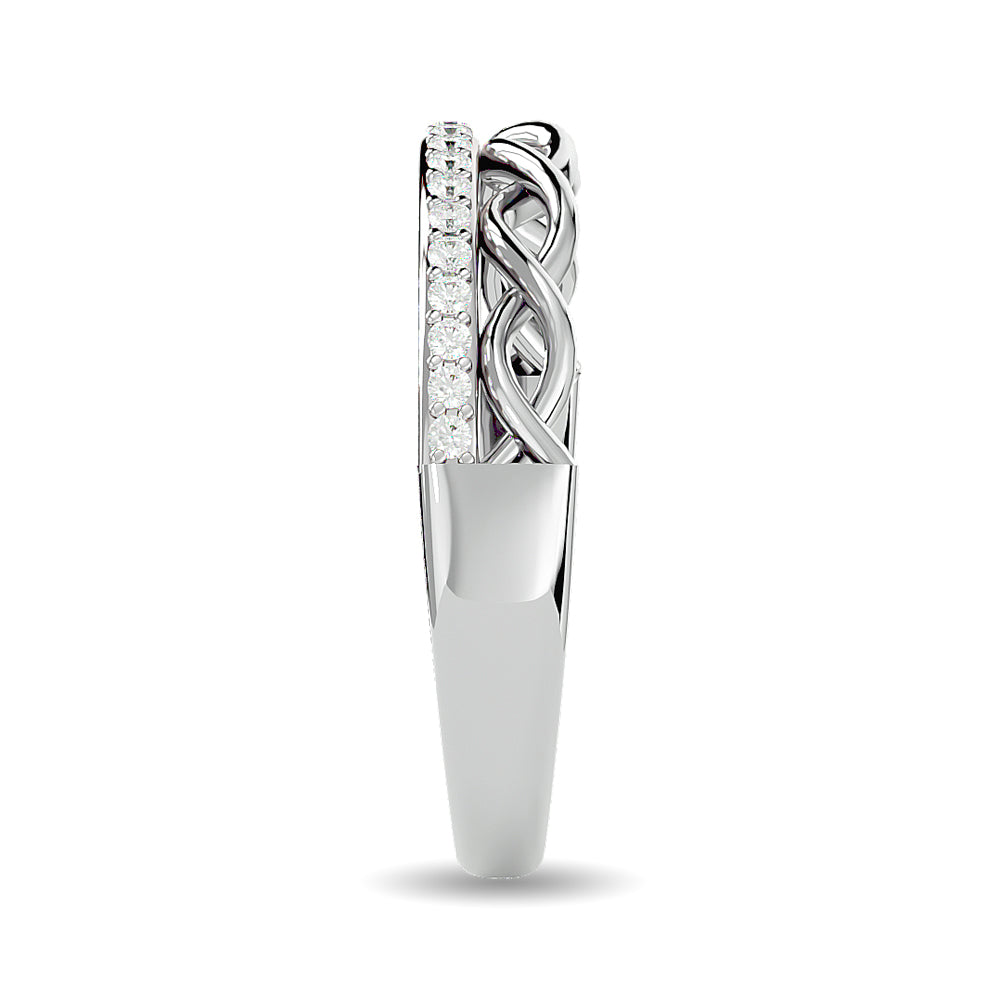 Diamond 1/8 Ct Tw Stackable Ring In 14K White Gold