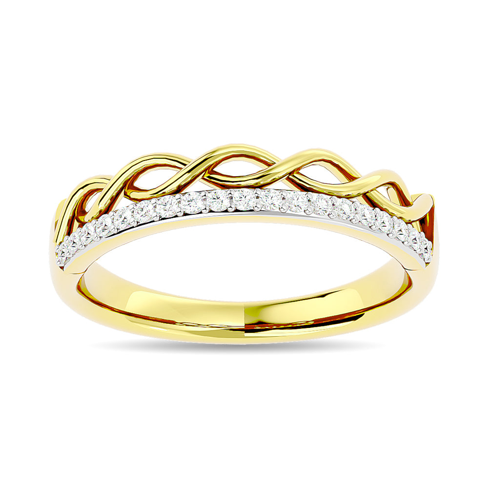 Diamond 1/8 Ct Tw Stackable Ring In 14K Yellow Gold