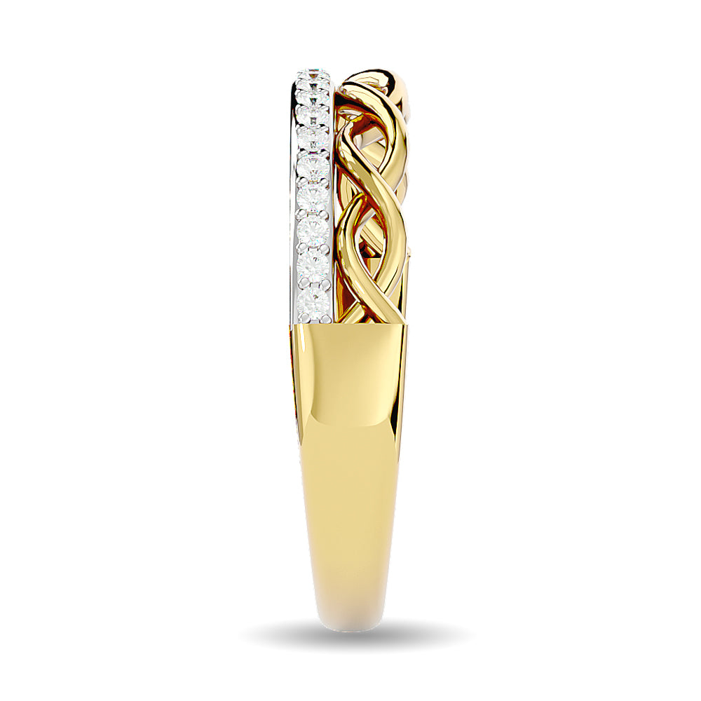 Diamond 1/8 Ct Tw Stackable Ring In 14K Yellow Gold