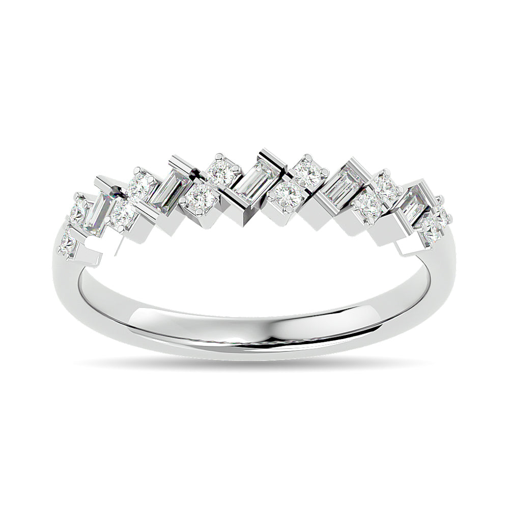 Diamond 1/5 Ct Tw Stackable Ring In 14K White Gold