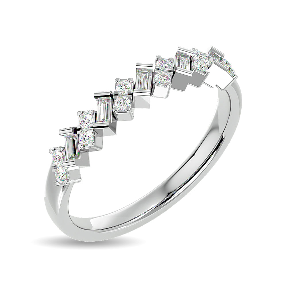 Diamond 1/5 Ct Tw Stackable Ring In 14K White Gold
