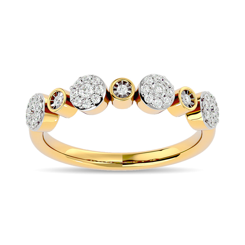 Diamond 1/6 Ct Tw Stackable Ring In 14K Yellow Gold