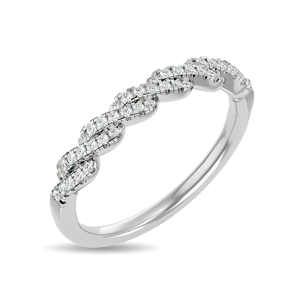 Diamond 1/5 Ct Tw Stackable Ring In 14K White Gold