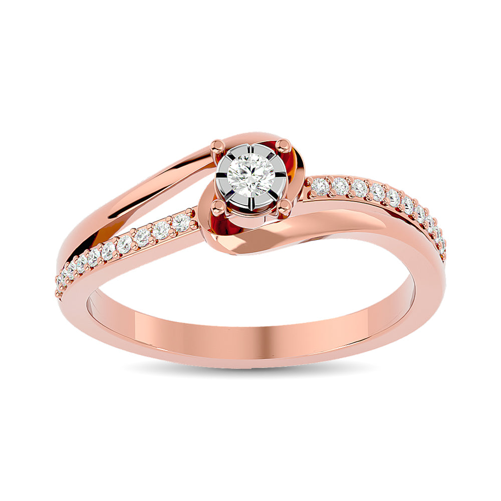 Diamond 1/6 Ct.Tw. Promise In 10K Rose Gold