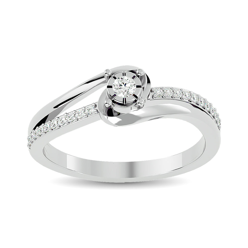 10K White Gold 1/5 Ct.Tw. Diamond Promise Ring