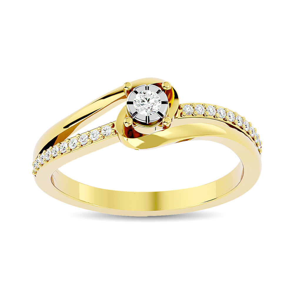 Diamond 1/6 Ct Tw Promise Ring In 10K Yellow Gold