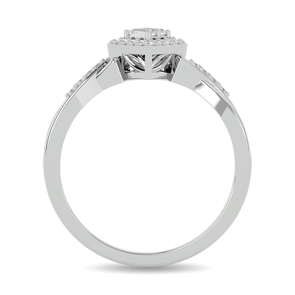Diamond 1/6 Ct Tw Promise Ring In 10K White Gold