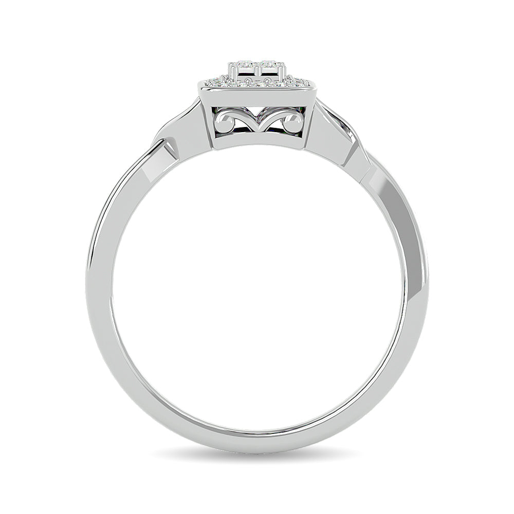 Diamond 1/6 Ct Tw Promise Ring In 10K White Gold