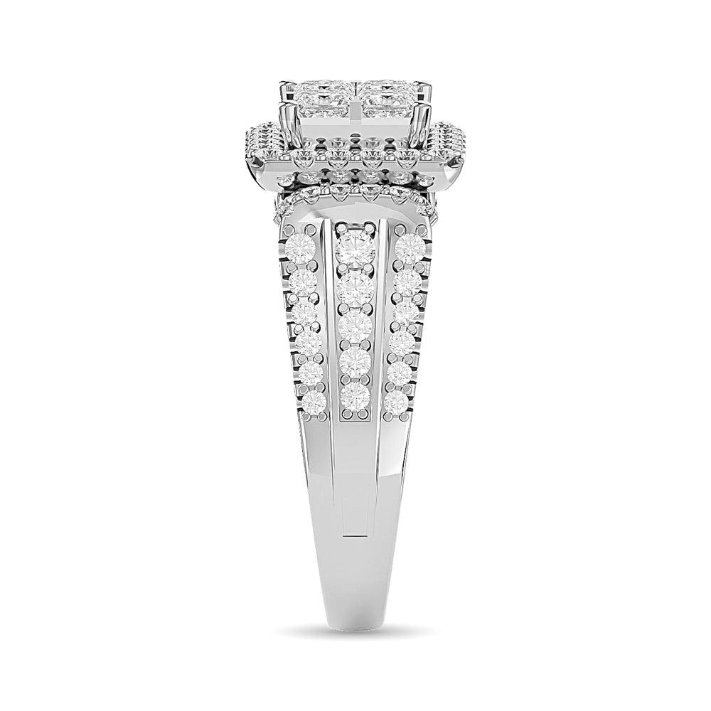 Diamond Engagement Ring 1 Ct Tw In 14K White Gold