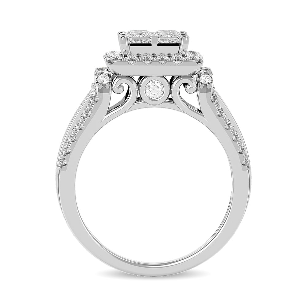 Diamond Engagement Ring 1 Ct Tw In 14K White Gold